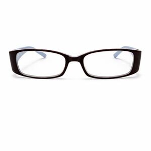 Jimmy Crystal Unisex New York Picasso Eyeglasses Blue Black Swarovski Rectangle